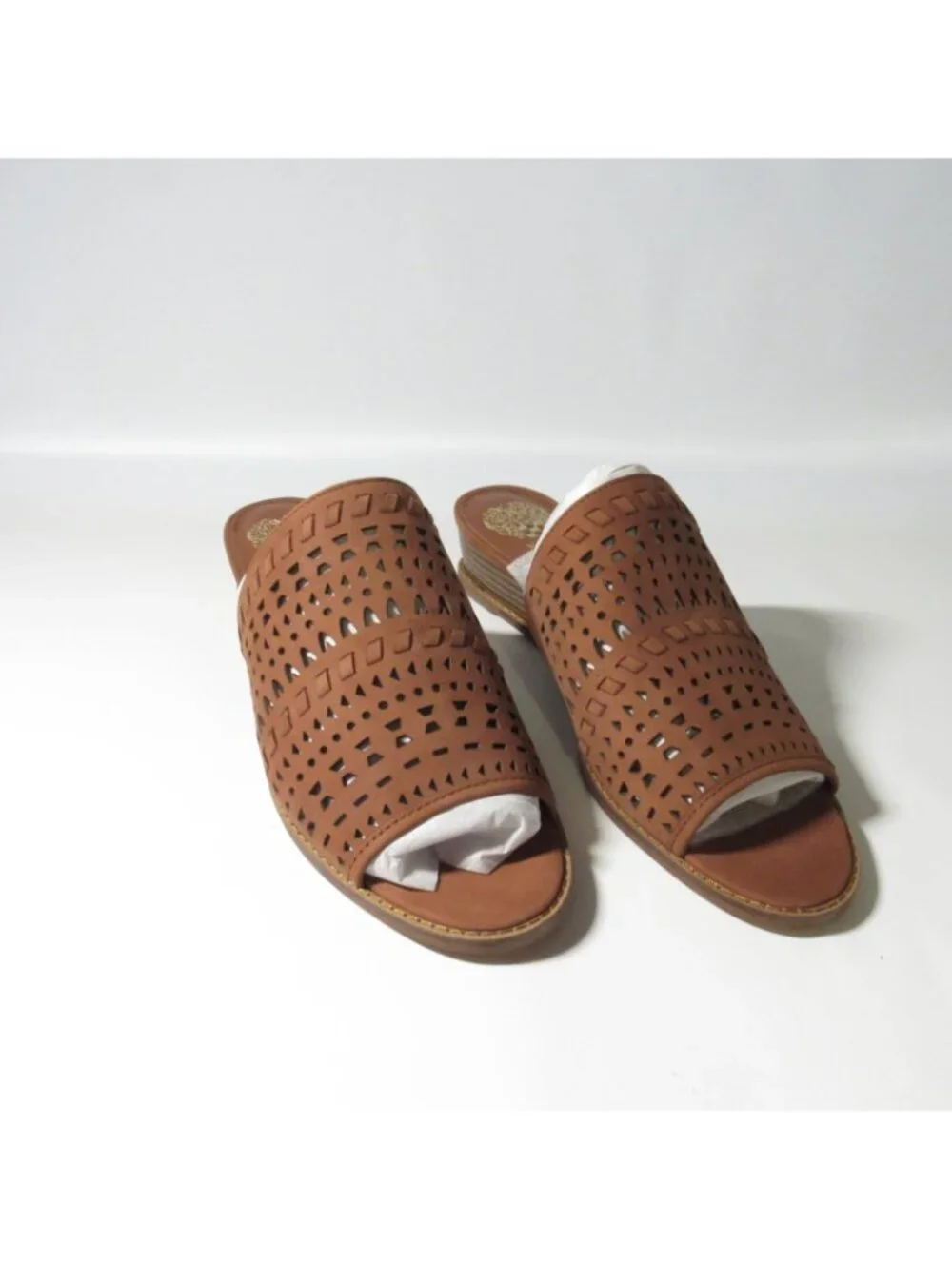 Vince Camuto Leather Wedge Slide Sandals ~ Rallema ~ Size 10 NIB